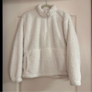 GAP Sherpa-Like Quarter-Zip Pullover
